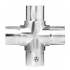 Equal Cross-42.4mm o/d x 2.5mm wall Push Fit Grade 304 Satin polished 